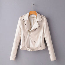 Load image into Gallery viewer, New Arrival 2020 brand Winter Autumn Motorcycle leather jackets yellow leather jacket women leather coat slim PU jacket Leather