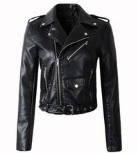 Load image into Gallery viewer, New Arrival 2020 brand Winter Autumn Motorcycle leather jackets yellow leather jacket women leather coat slim PU jacket Leather