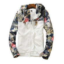 Load image into Gallery viewer, Women's Hooded Jackets 2020 Spring Causal Flowers Windbreaker Women Basic Jackets Coats Zipper Lightweight Jackets Bomber Famale