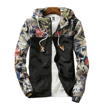 Load image into Gallery viewer, Women's Hooded Jackets 2020 Spring Causal Flowers Windbreaker Women Basic Jackets Coats Zipper Lightweight Jackets Bomber Famale
