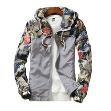 Load image into Gallery viewer, Women's Hooded Jackets 2020 Spring Causal Flowers Windbreaker Women Basic Jackets Coats Zipper Lightweight Jackets Bomber Famale
